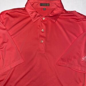 PETER MILAR SUMMER COMFORT SS MELON PINK LAKEWOOD CC POLO SHIRT SIZE XL EUC 0031